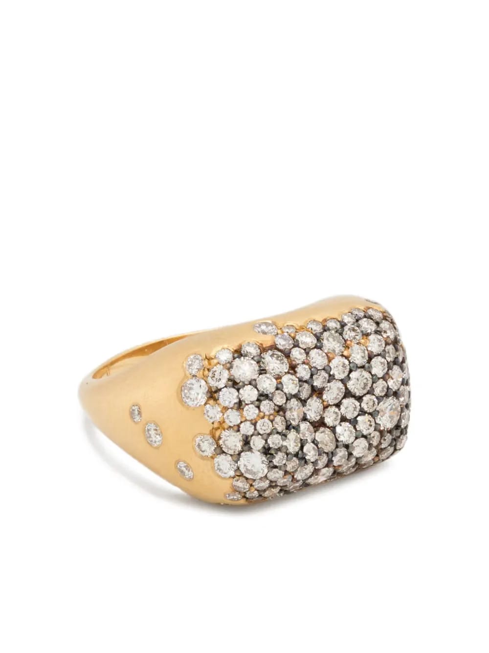 18K yellow gold and diamond ring