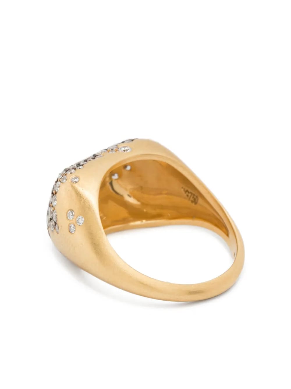 18K yellow gold and diamond ring
