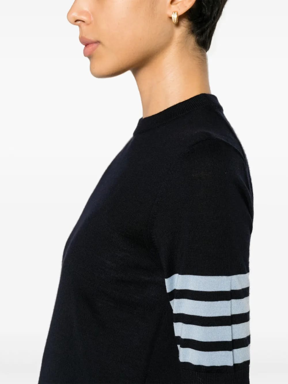 4-Bar Stripes intarsia-knit T-Shirt