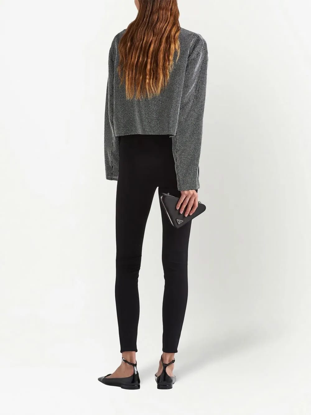 rhinestone-encrusted mesh jacket