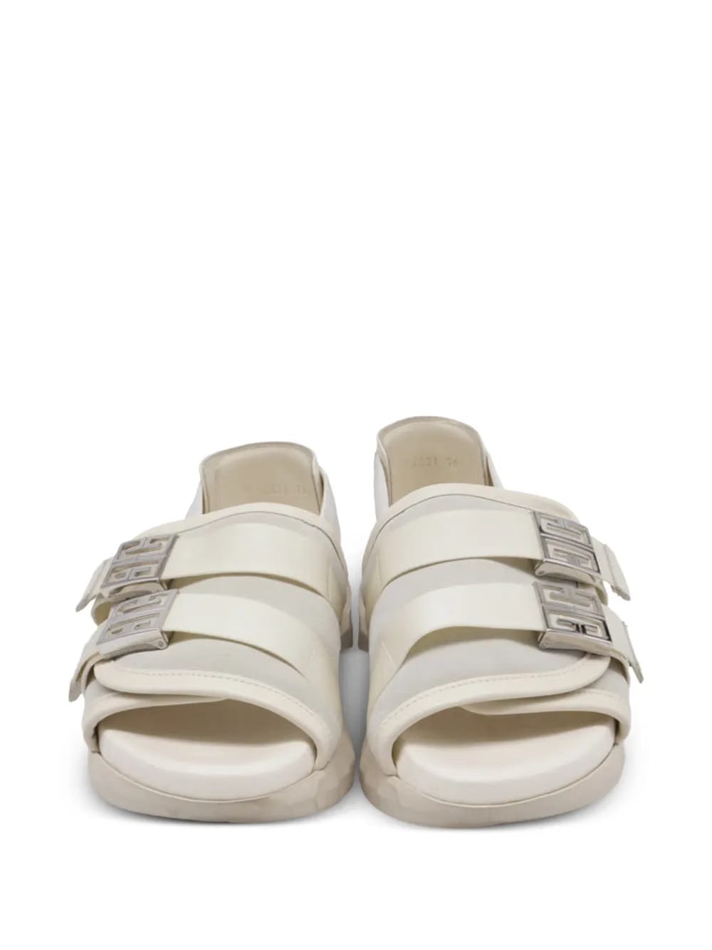 Marshmallow buckle sandals
