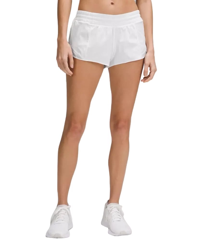 Lululemon Hotty Hot Low-Rise Lined Shorts 2.5" White