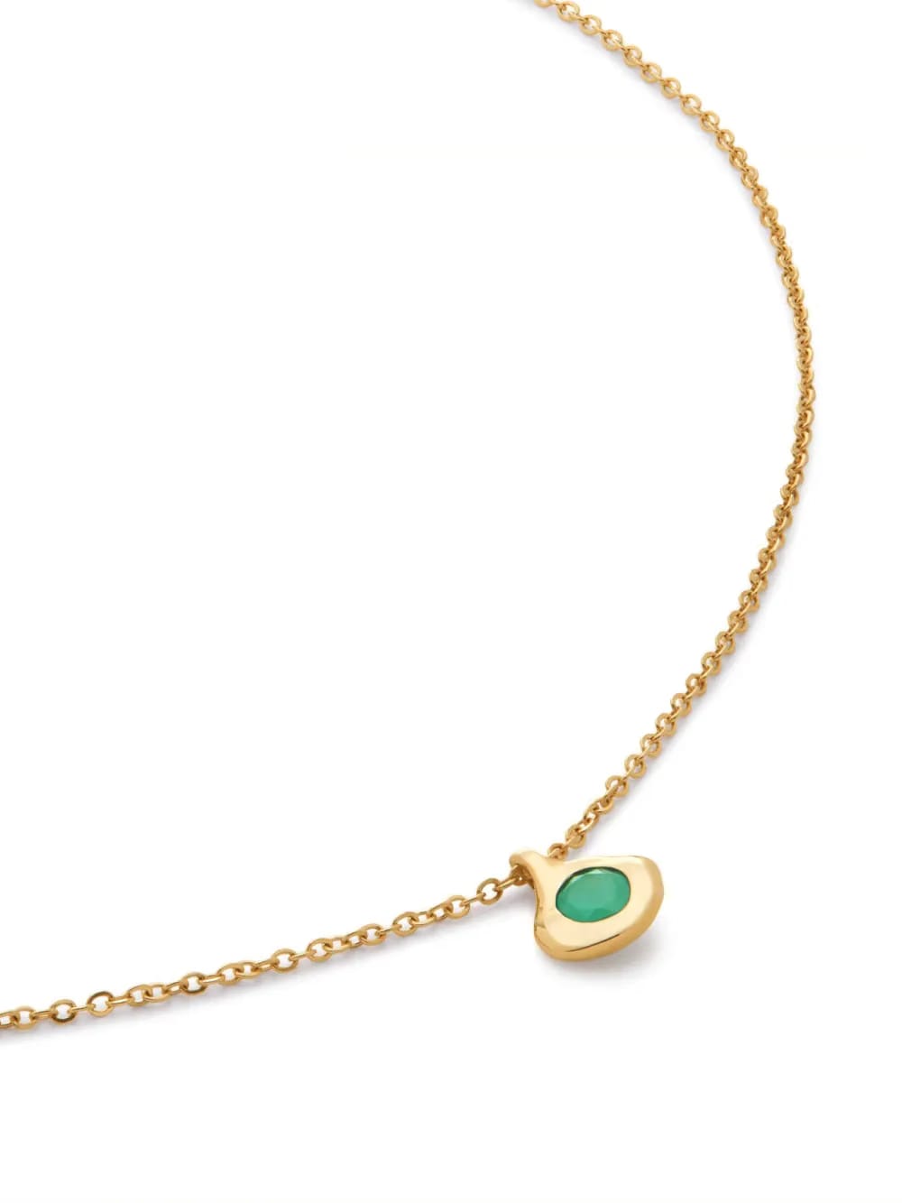 14kt yellow gold Siren emerald necklace