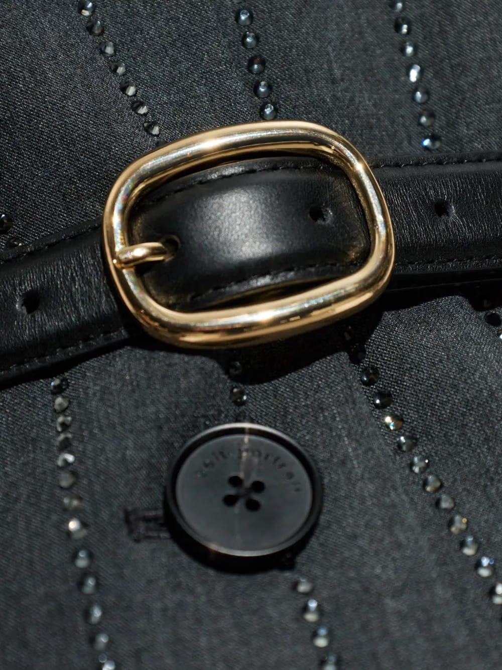 rhinestone-embellished belted blazer