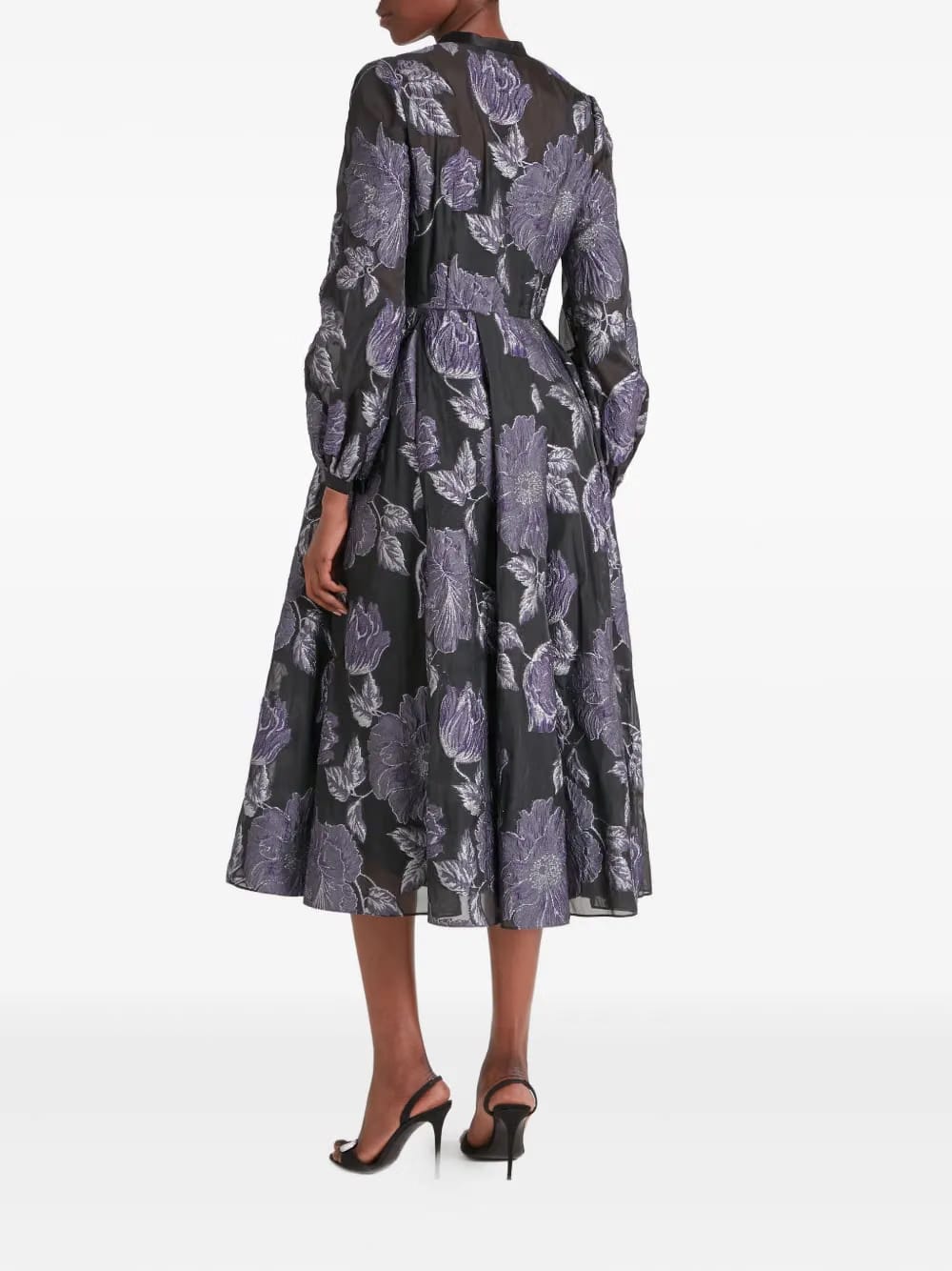 Bridget Cocktail floral-print button-front midi dress