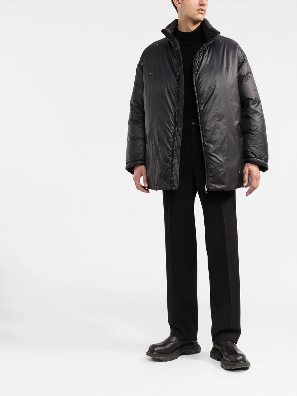 reversible Rockstud puffer jacket