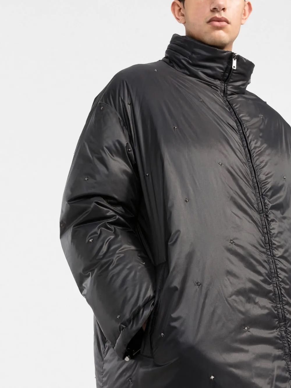 reversible Rockstud puffer jacket