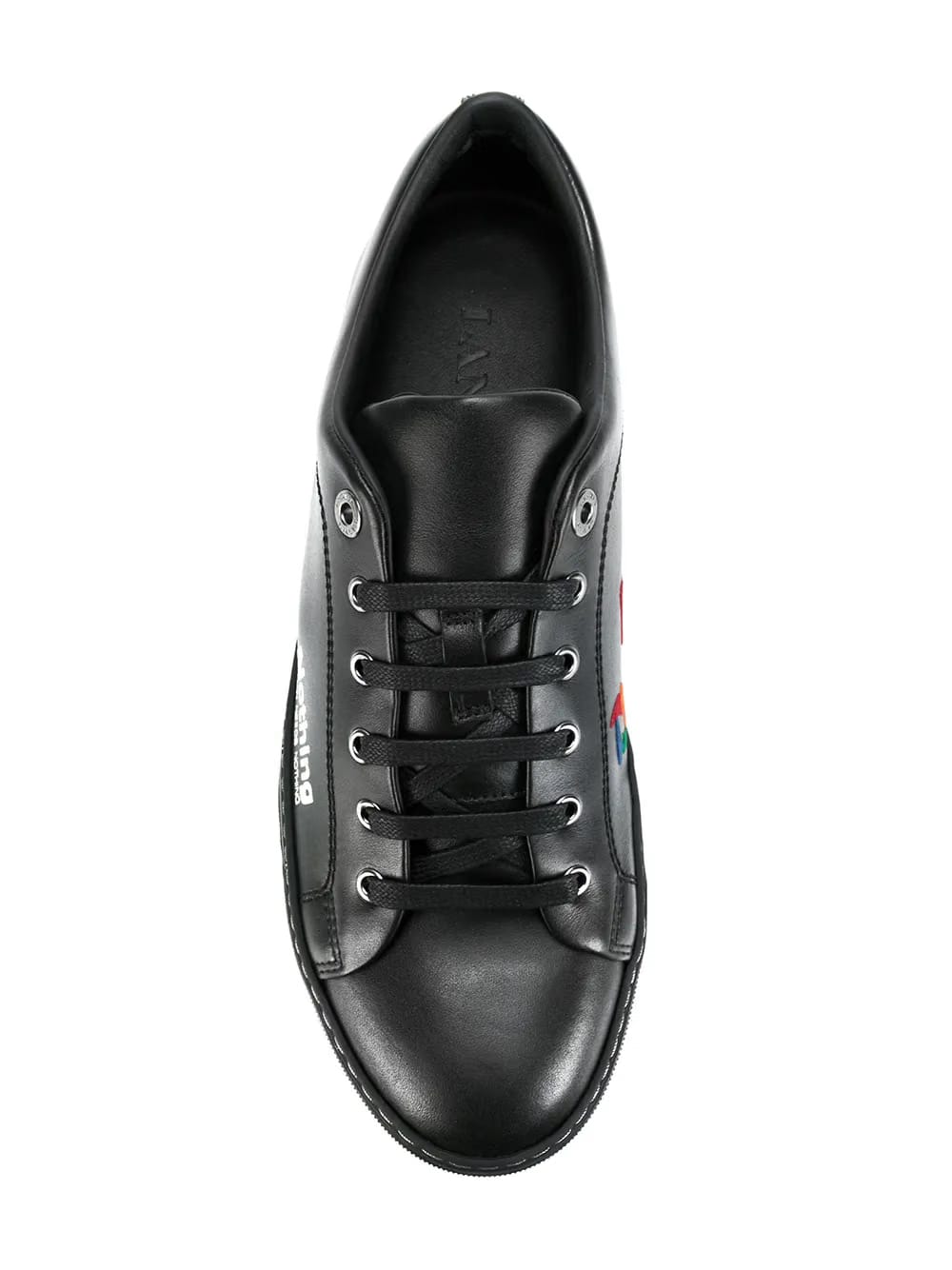 low top sneakers with slogan
