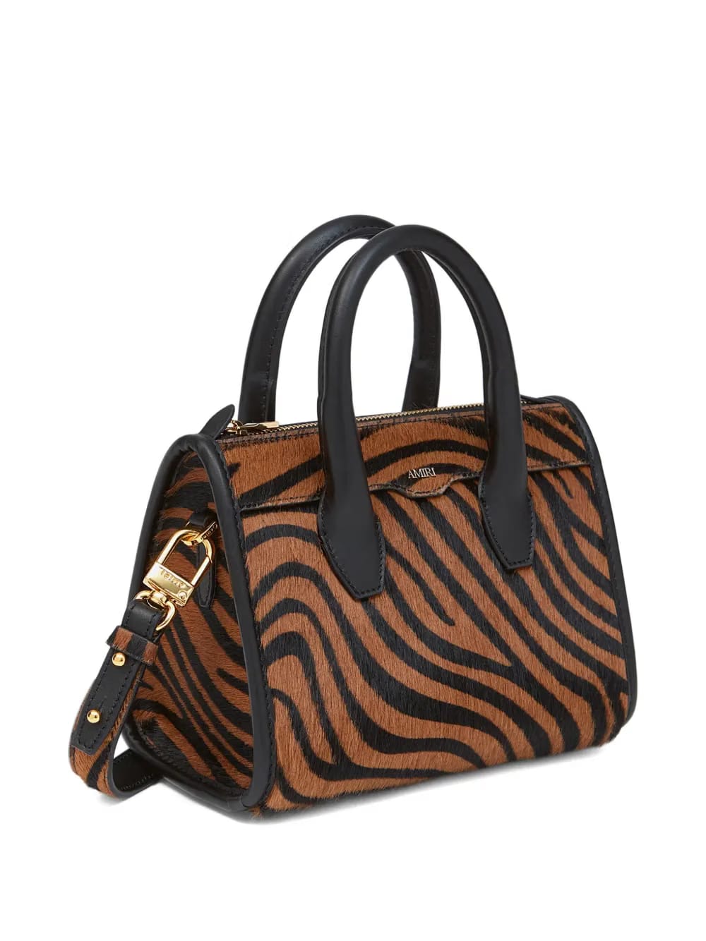micro Triangle Zebra tote bag