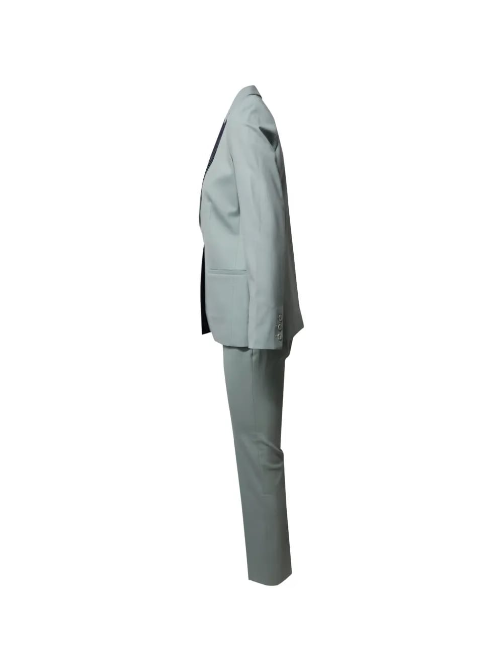 contrast-lapel suit