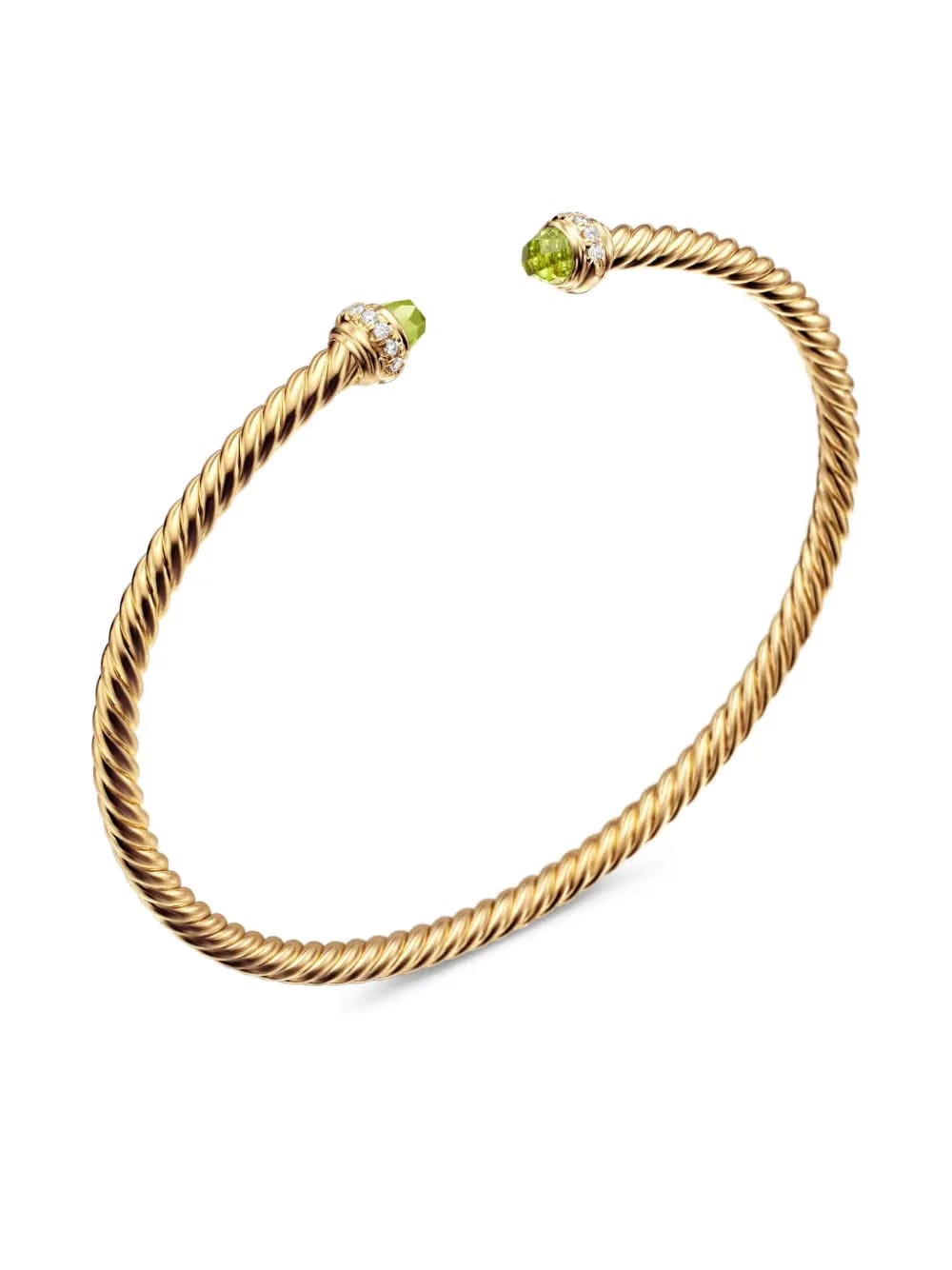 18kt yellow gold Classic Cablespira diamond bracelet (3mm)