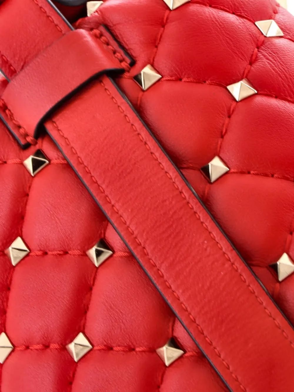 Rockstud Spike Turnlock Quilted Leather belt bag