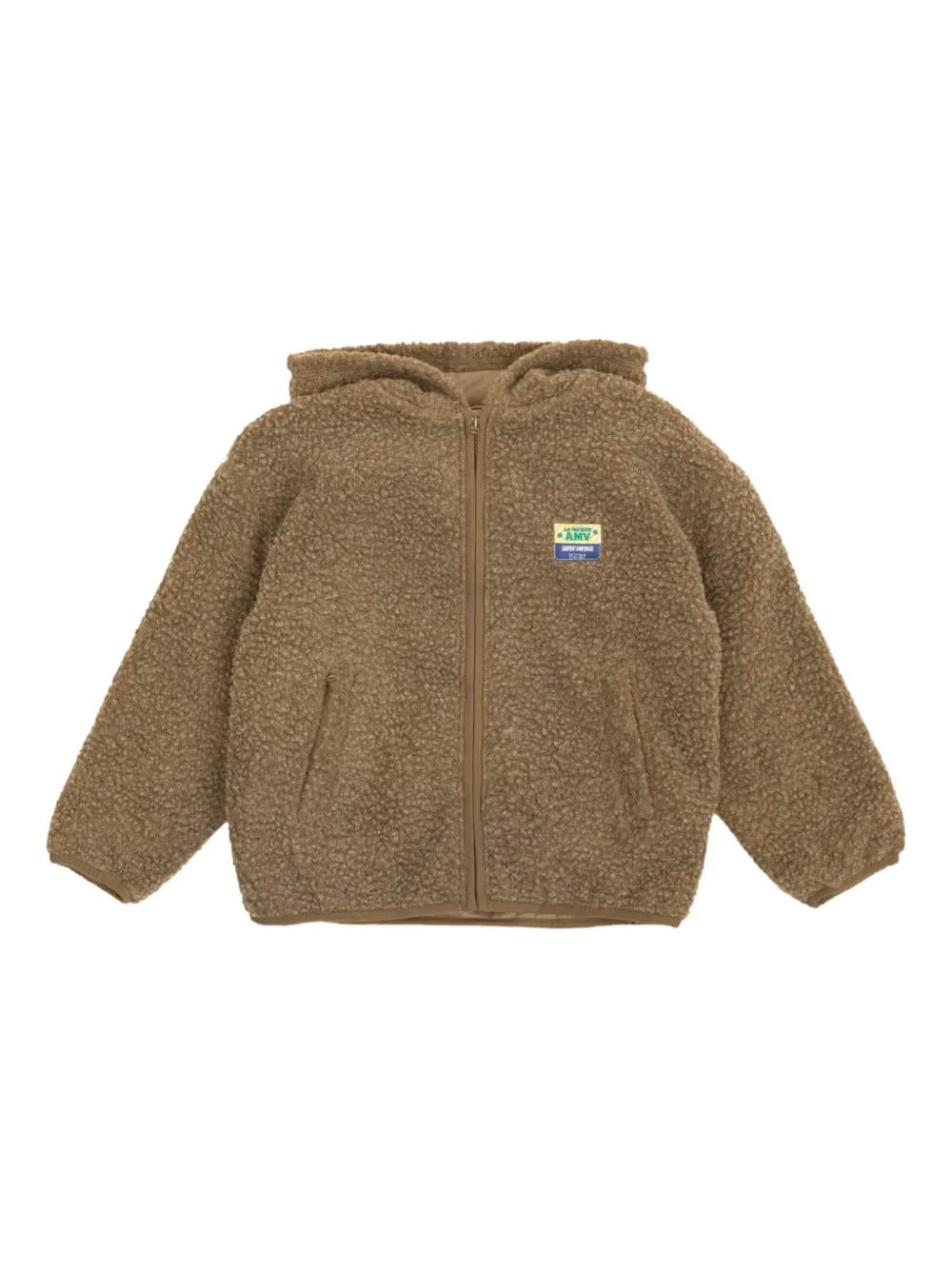 teddy-fleece zip-up jacket