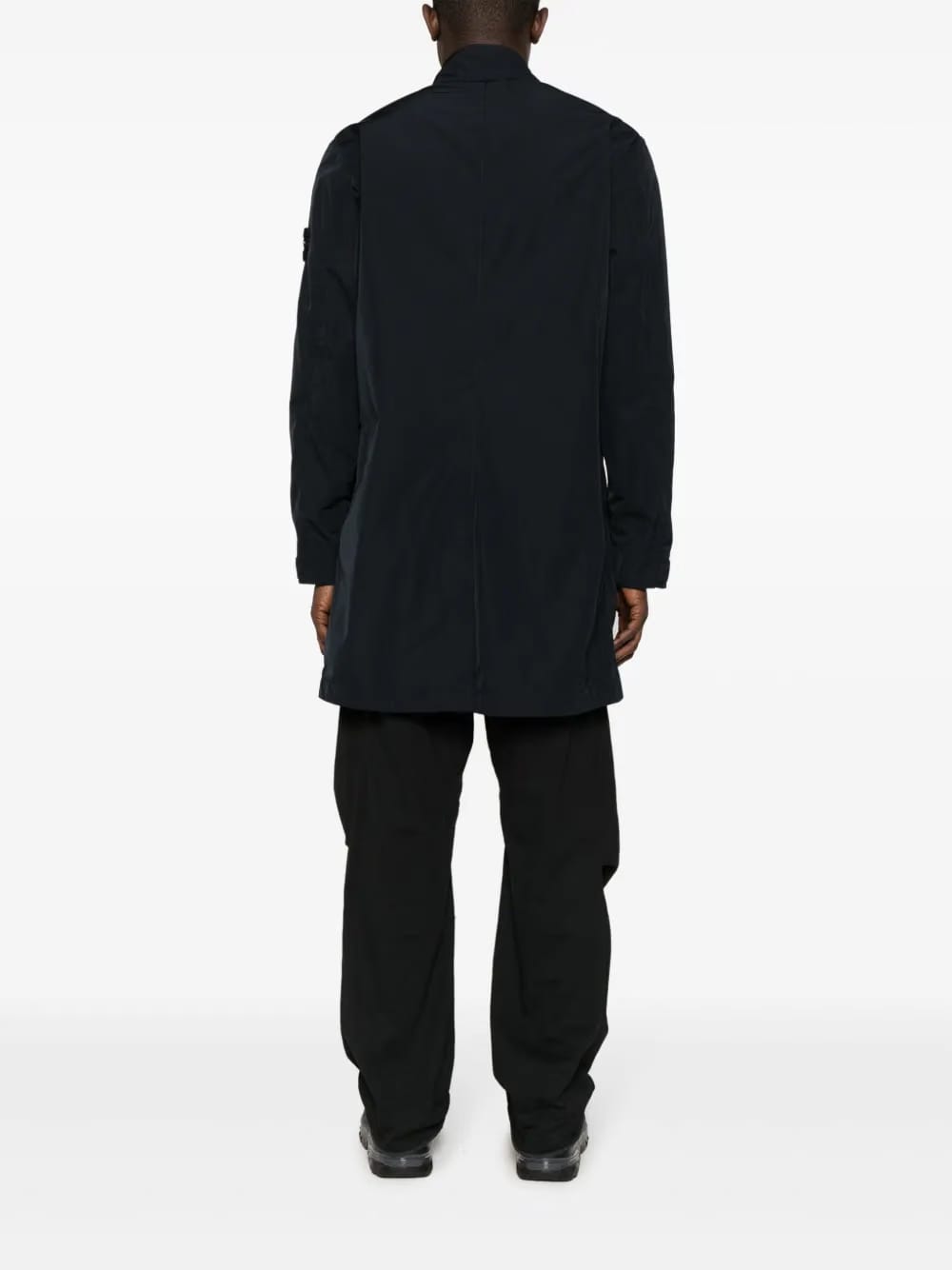 Compass-badge single-breasted coat