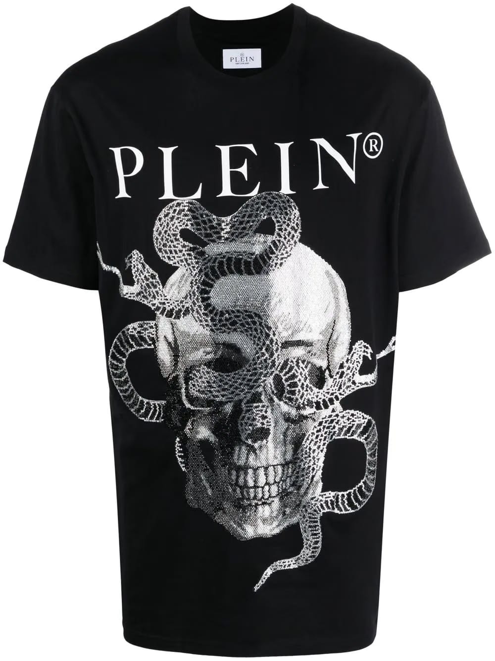 Snake-print round-neck T-Shirt