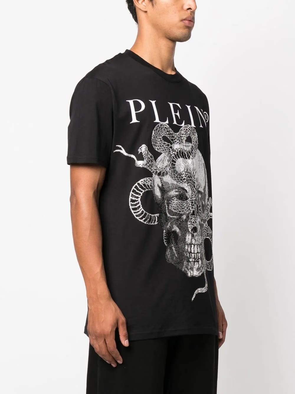 Snake-print round-neck T-Shirt