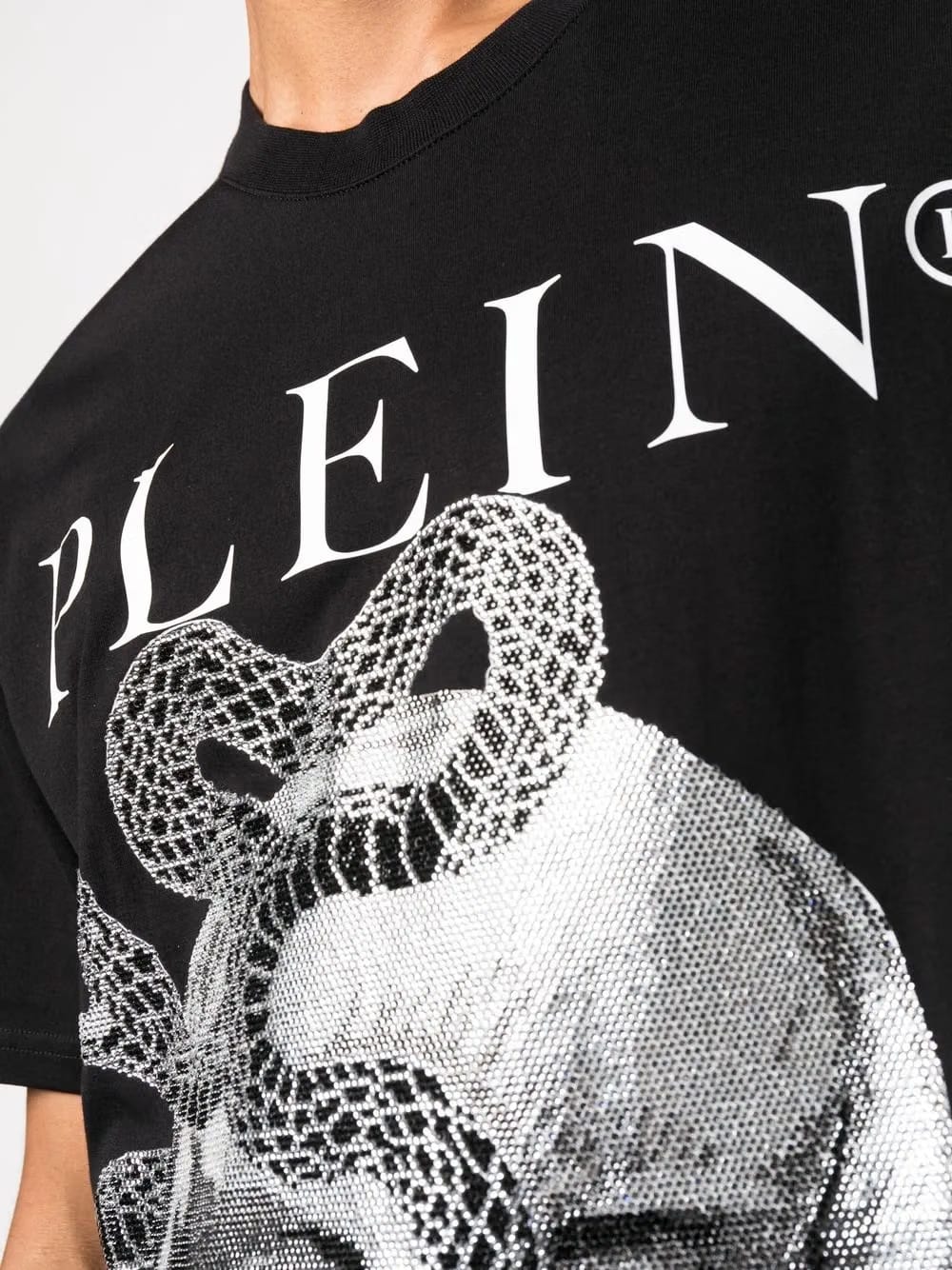 Snake-print round-neck T-Shirt