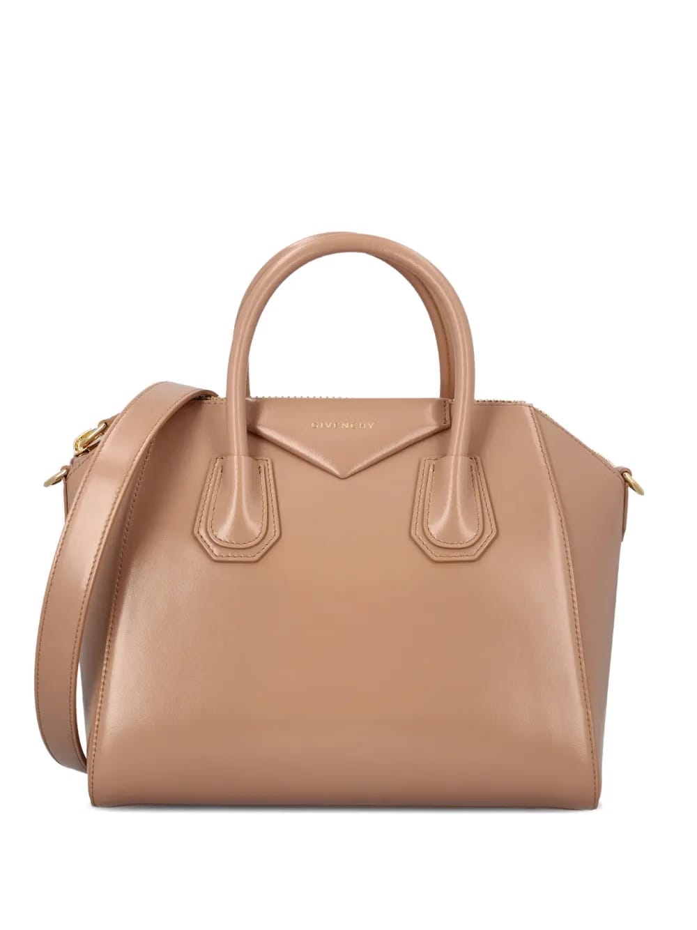 small Antigona top-handle leather tote bag