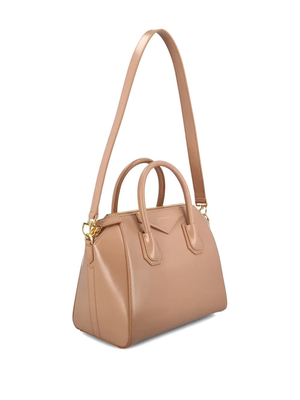 small Antigona top-handle leather tote bag