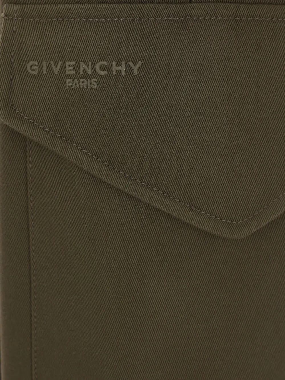 embroidered-logo cargo trousers