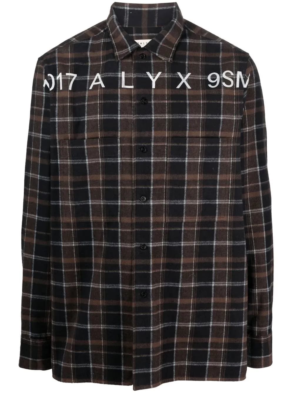 cotton tartan long-sleeve shirt