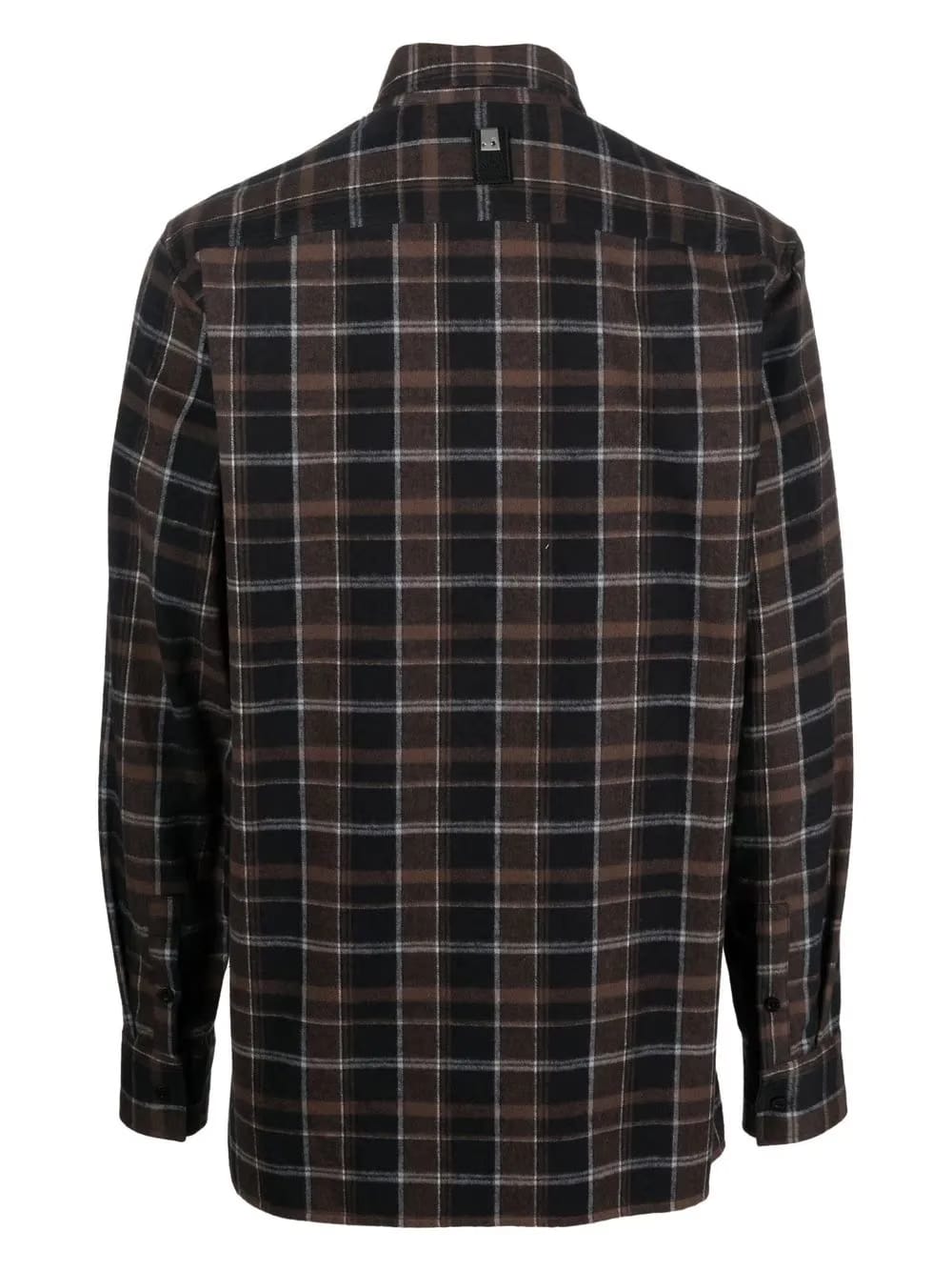 cotton tartan long-sleeve shirt