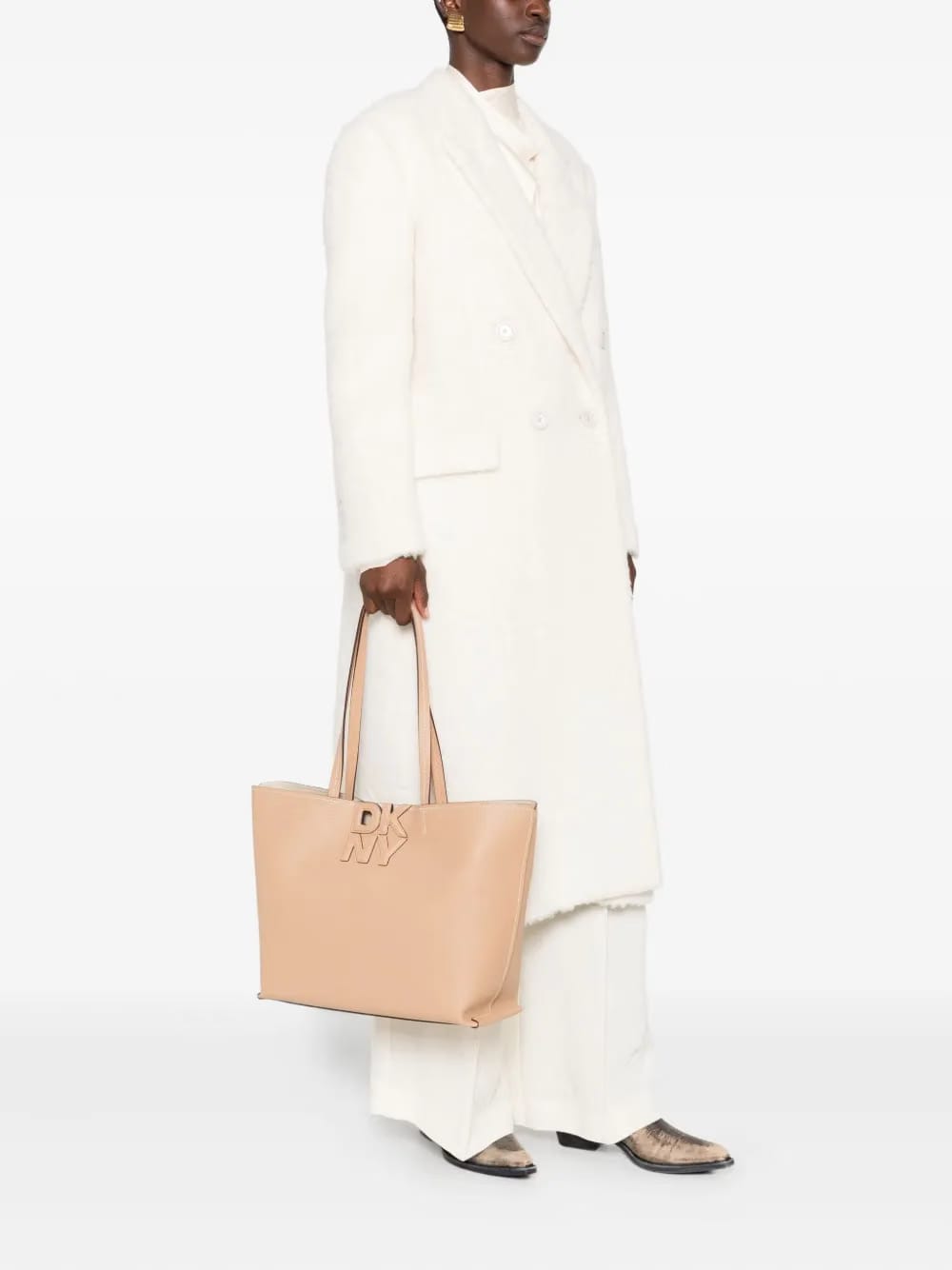 large logo-plaque tote bag
