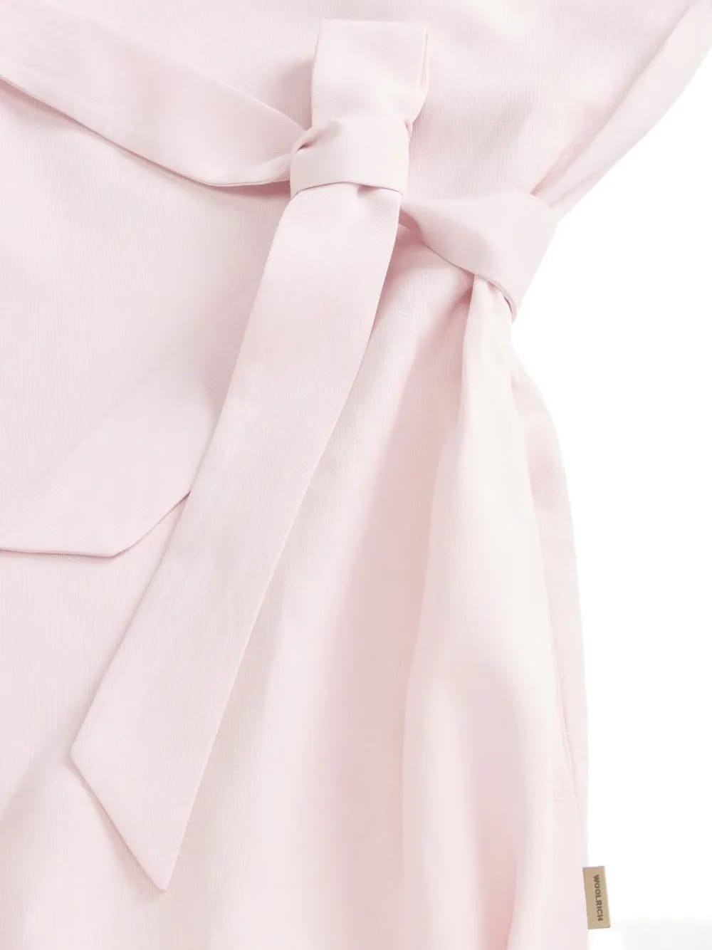 round-neck belted midi dress