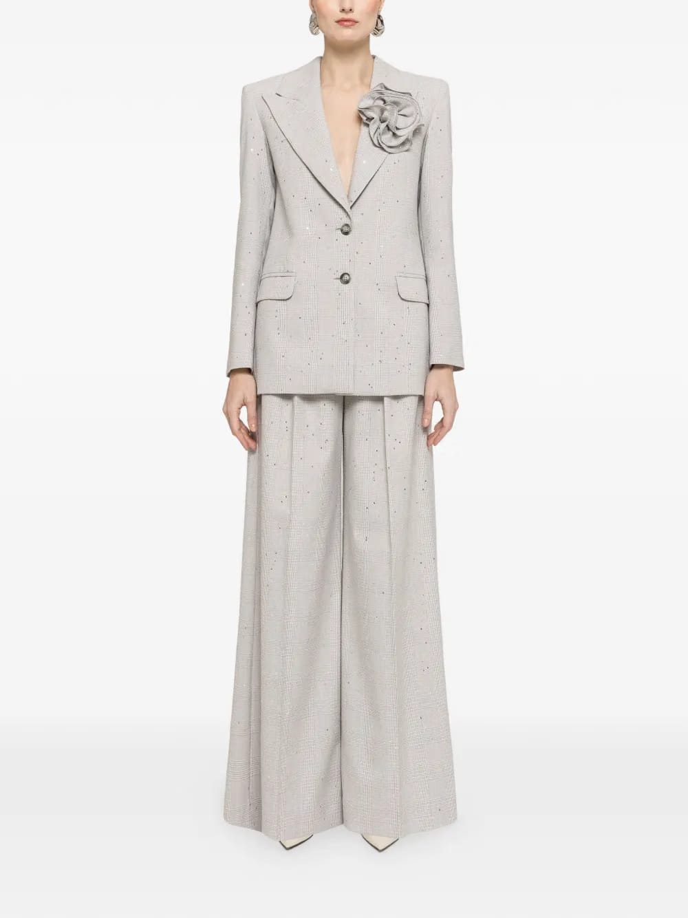 floral detail blazer