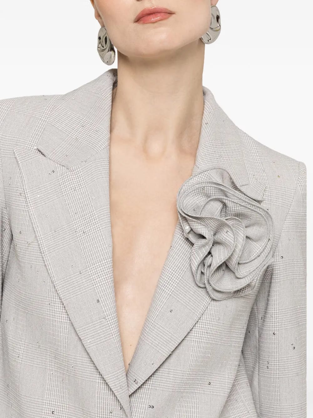 floral detail blazer