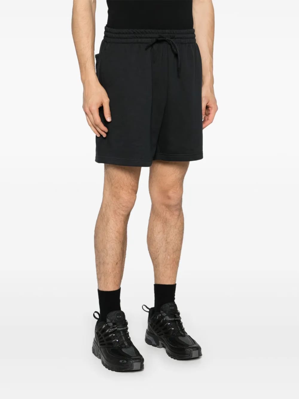 logo-embroidered jersey track shorts