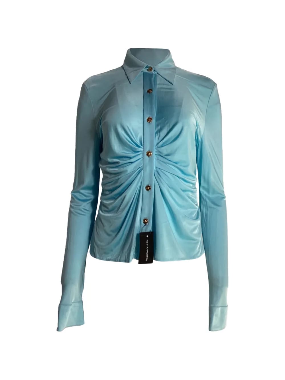 ruched buttoned shirt