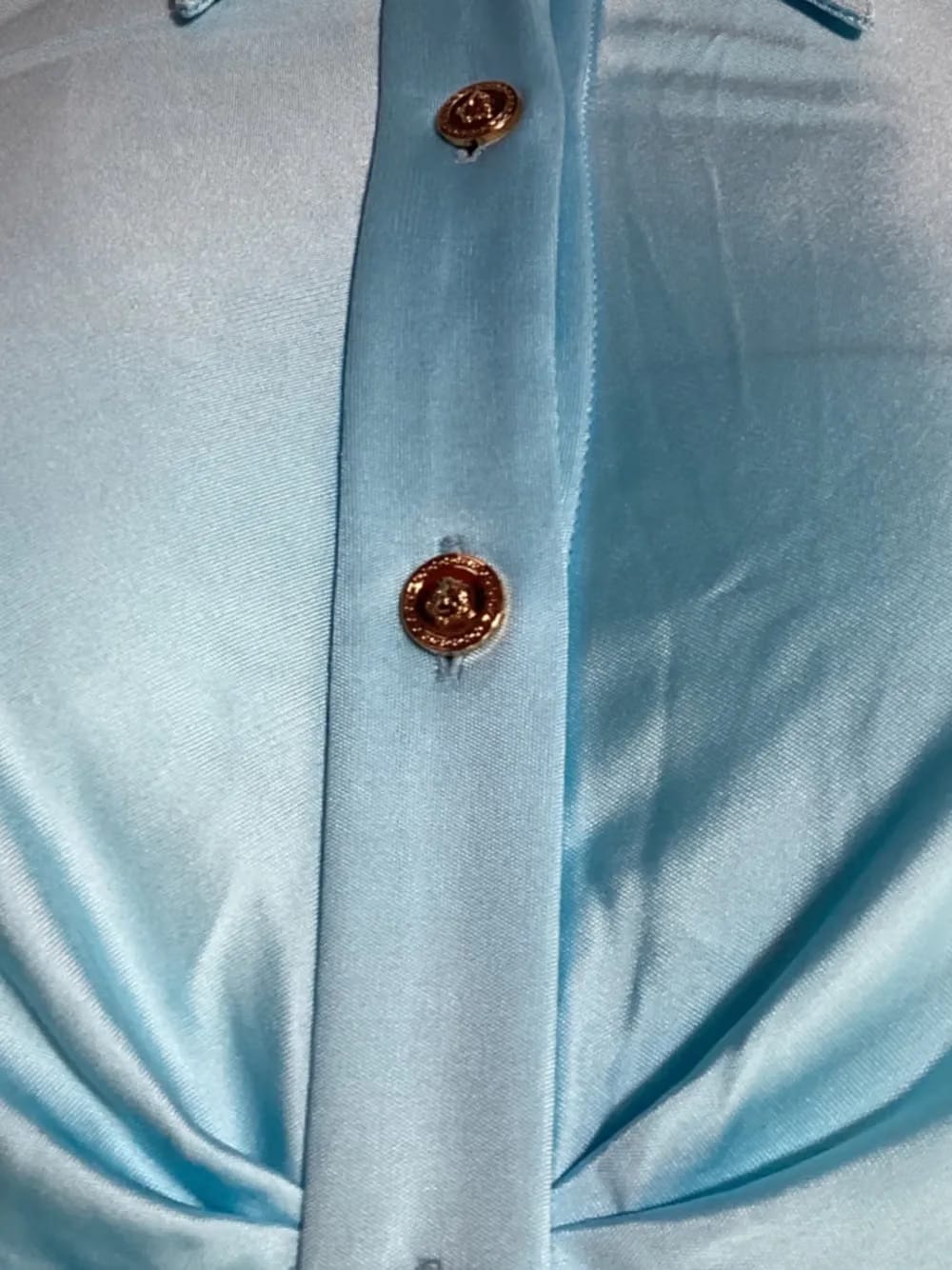 ruched buttoned shirt
