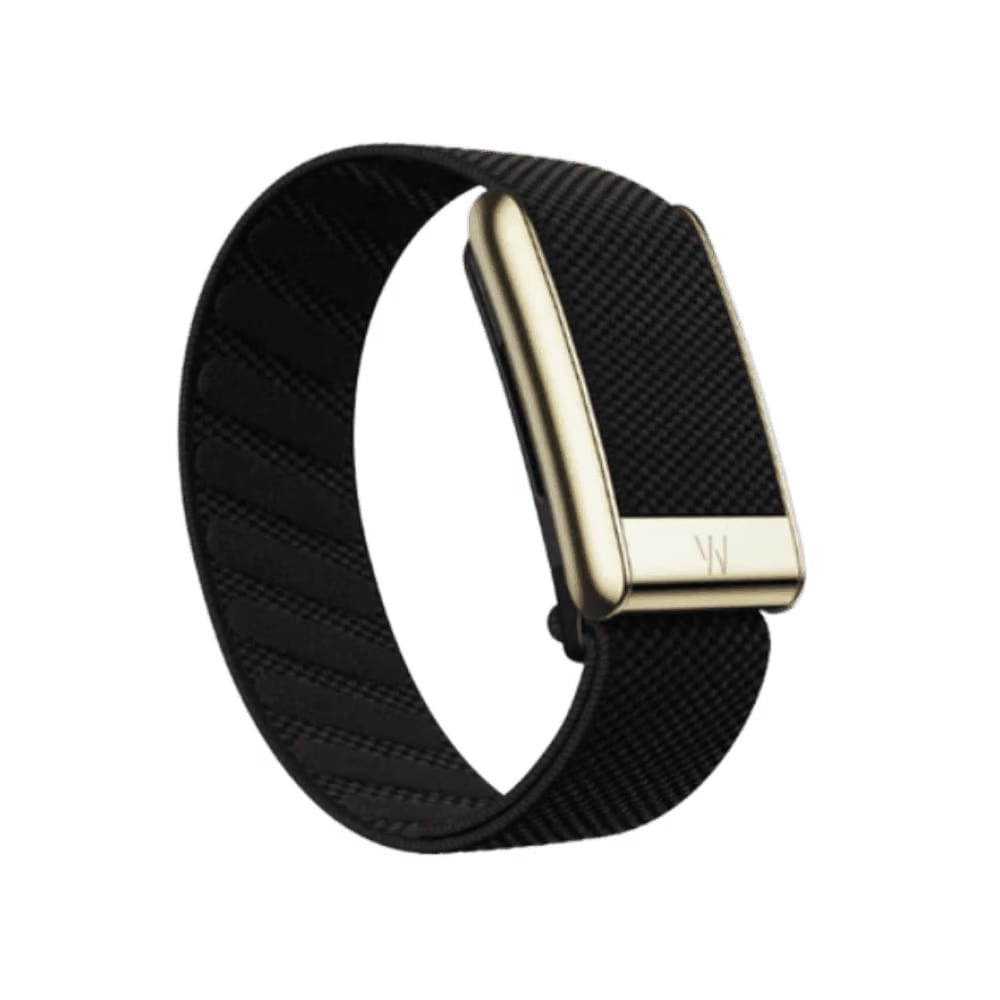 Whoop 5.0 Superknit Luxe Obsidian with Gold Band (12 Month Peak Subscription Included)