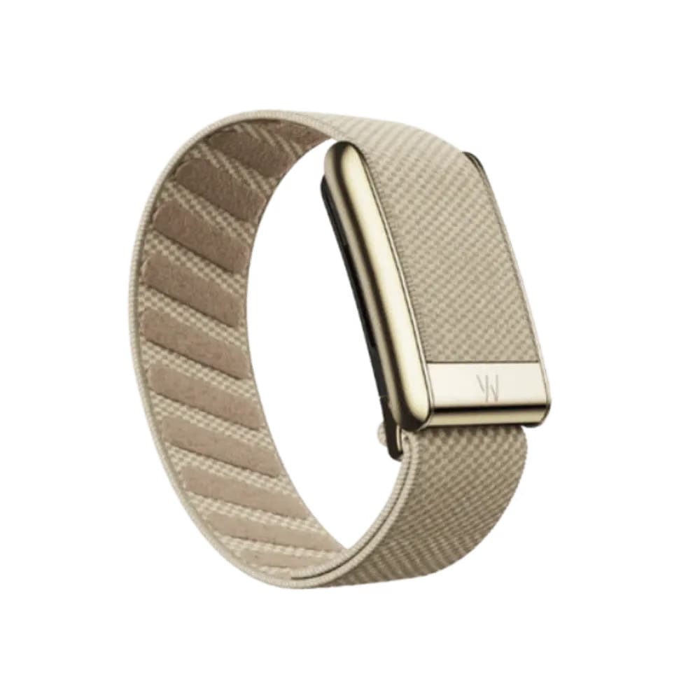 Whoop 5.0 Superknit Luxe Dune with Gold Band (12 Month Peak Subscription Included)