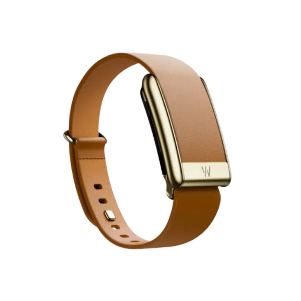 Whoop 5.0 Leatherluxe Tapered Camel with Gold Band (12 Month Peak Subscription Included)