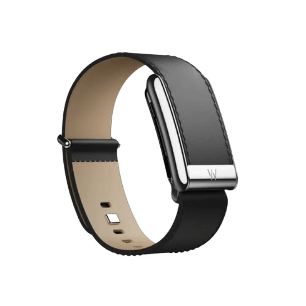Whoop 5.0 Leatherluxe Straight Black/Cream with Titanium Band (12 Month Peak Subscription Included)