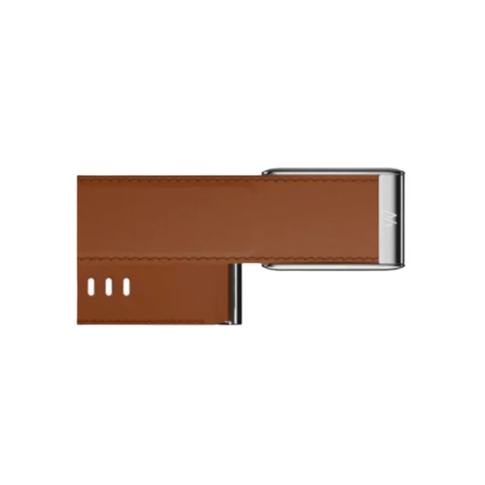 Whoop 5.0 Leatherluxe Straight Chestnut/Cream with Titanium Band (12 Month Peak Subscription Included)