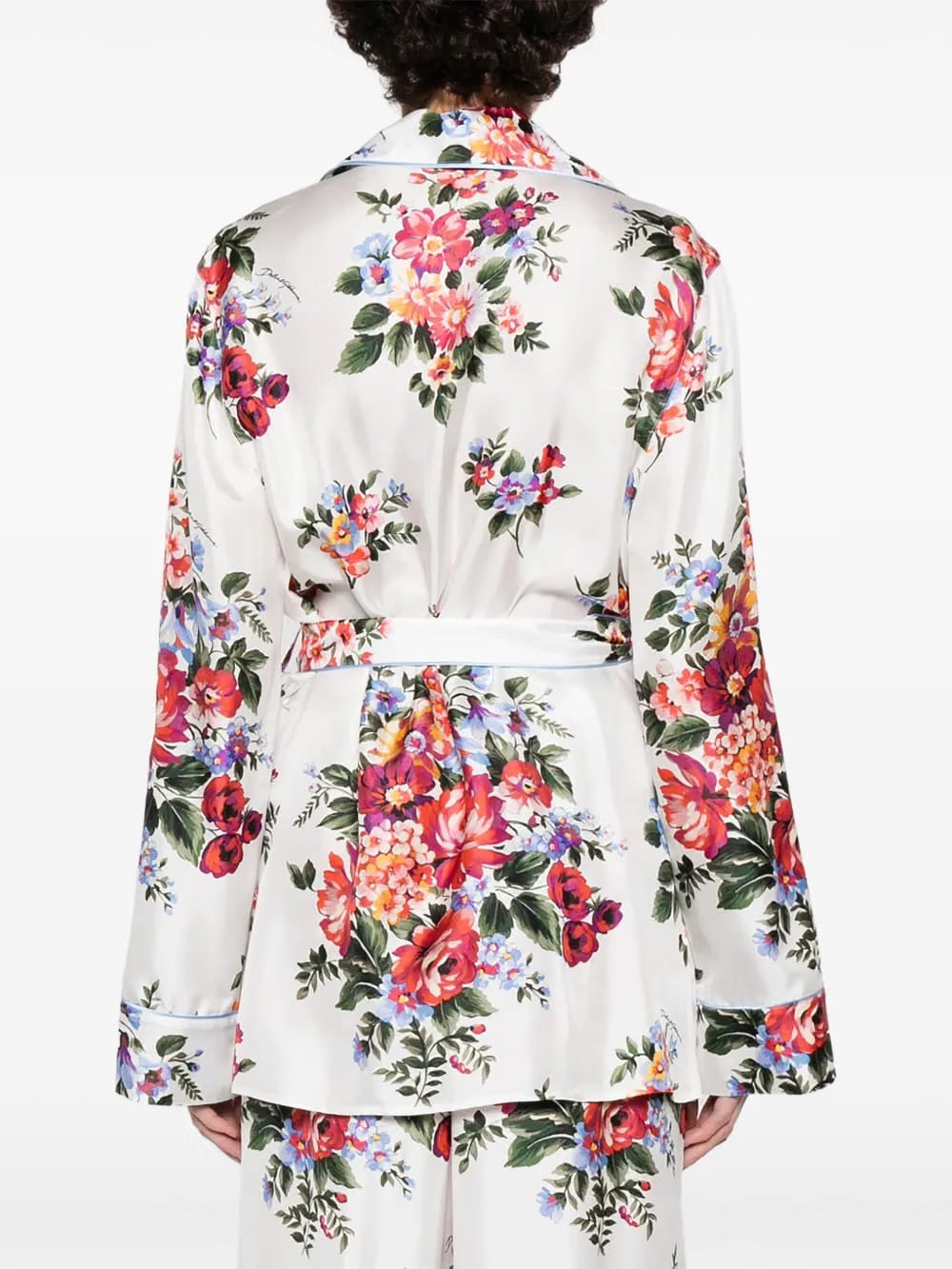 bouquet-print vanity twill shirt