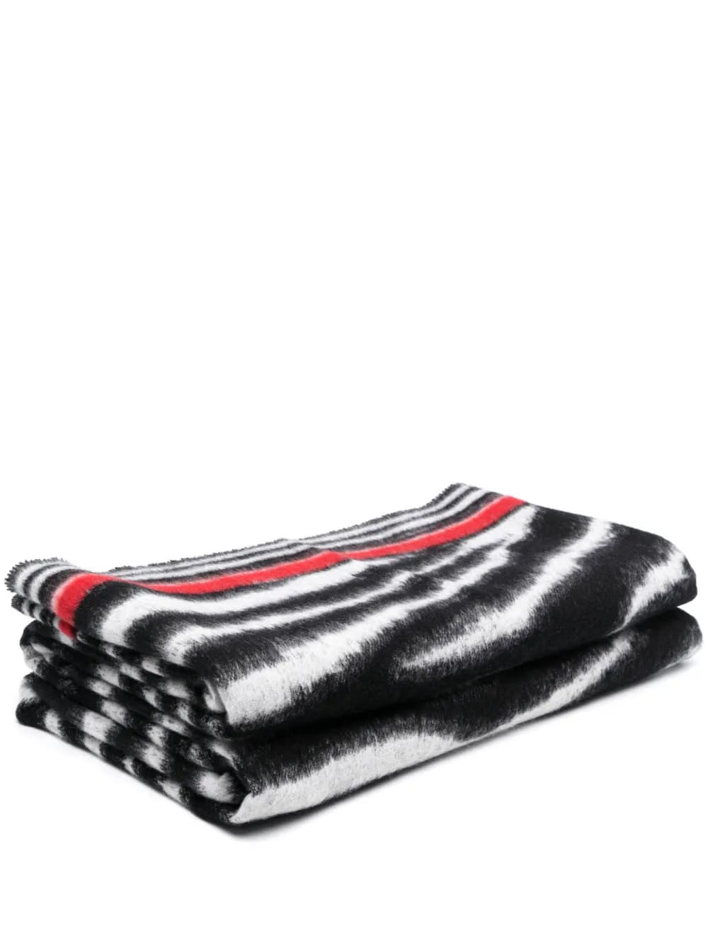 graphic-print wool blanket