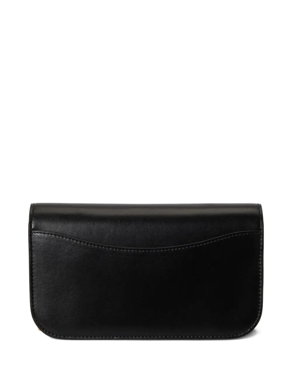 chain-link leather wallet on strap