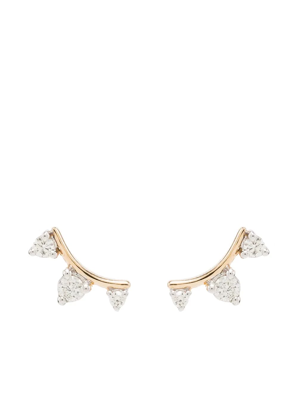 Amigos 14-karat gold diamond earrings