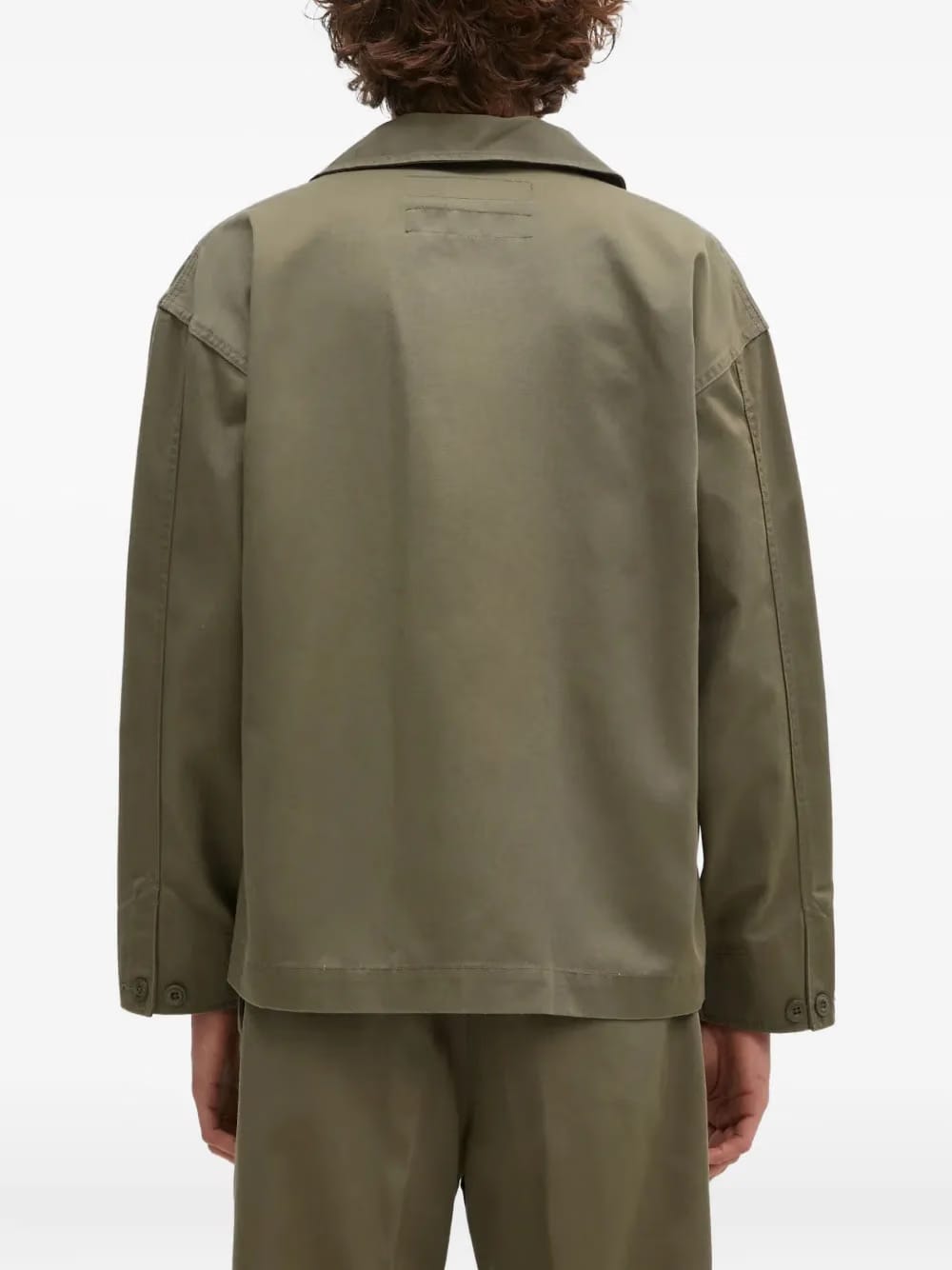 embroidered-logo patch-pocket jacket