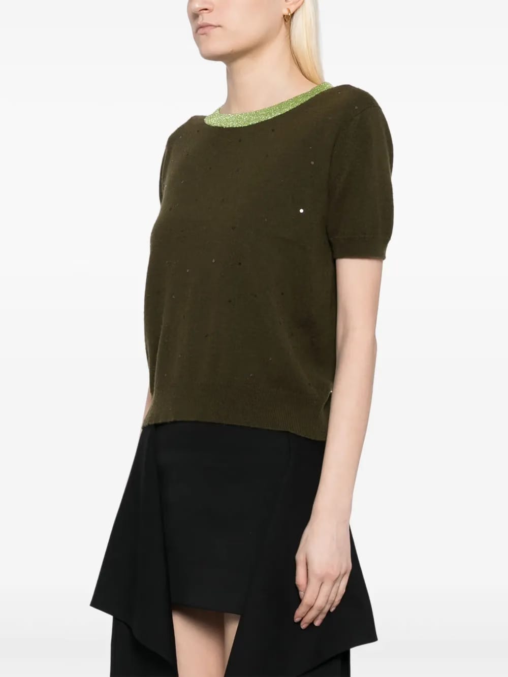 1996 short sleeve sweater knit top