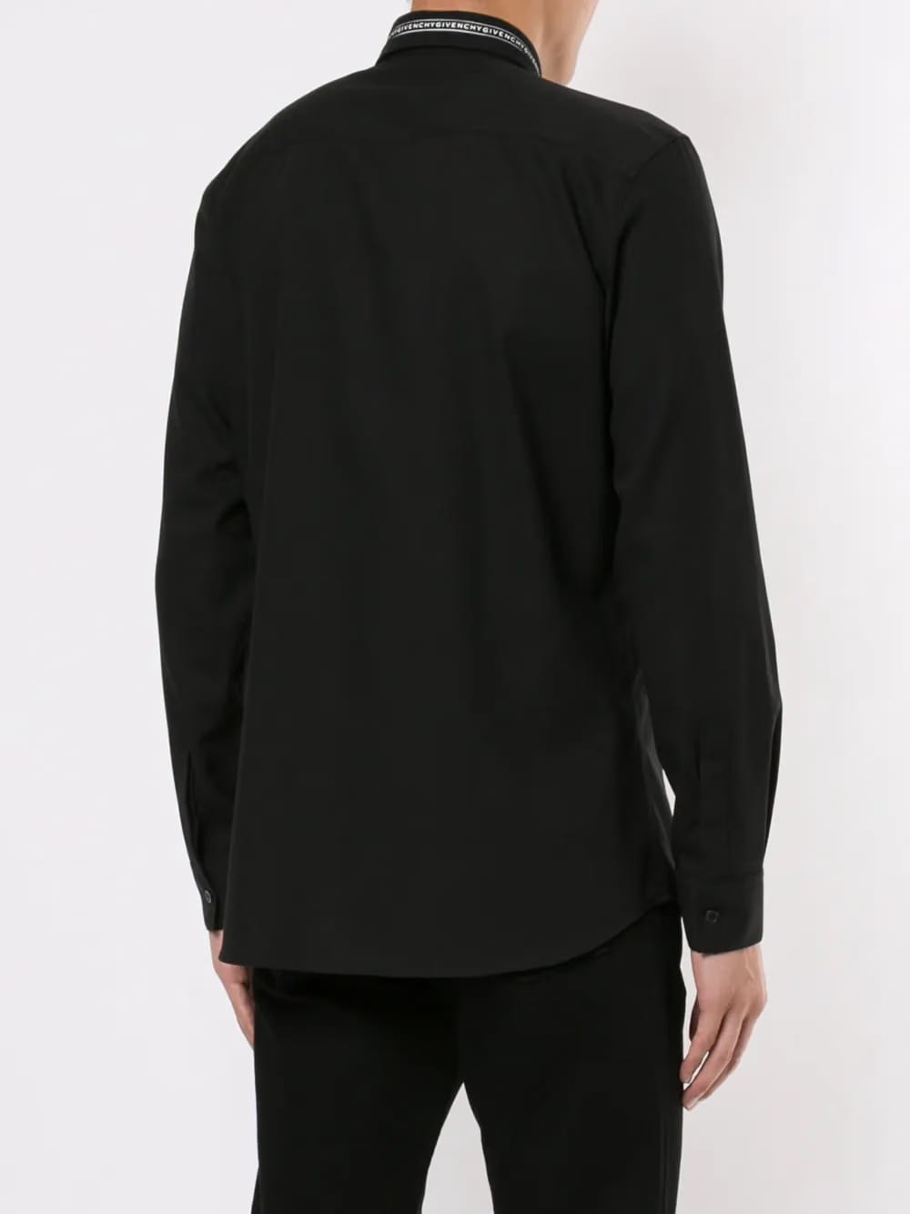 logo collar slim-fit shirt