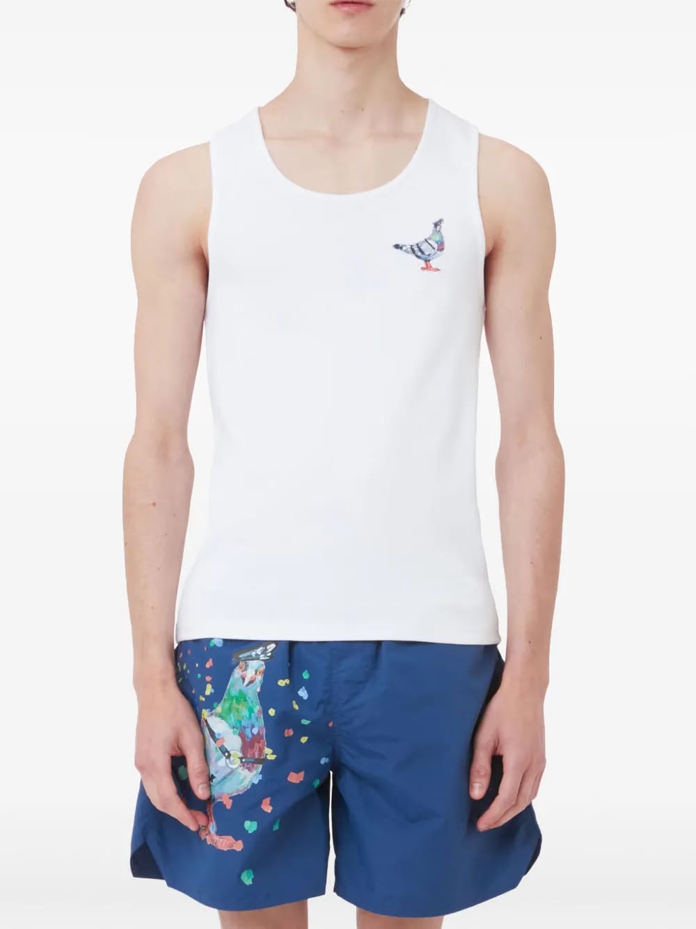 Pigeon jersey tank top