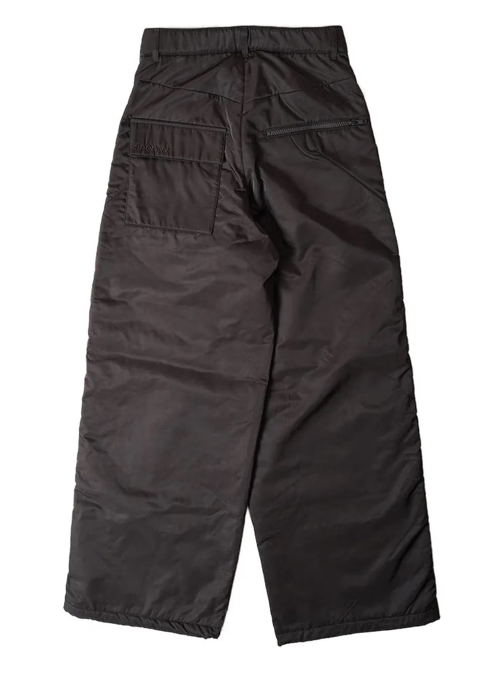 drawstring-hem wide-leg trousers