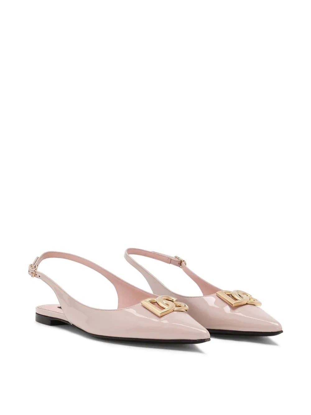 DG leather slingback ballerina shoes