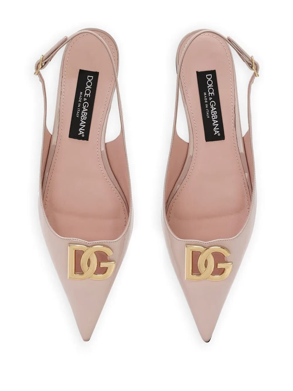 DG leather slingback ballerina shoes