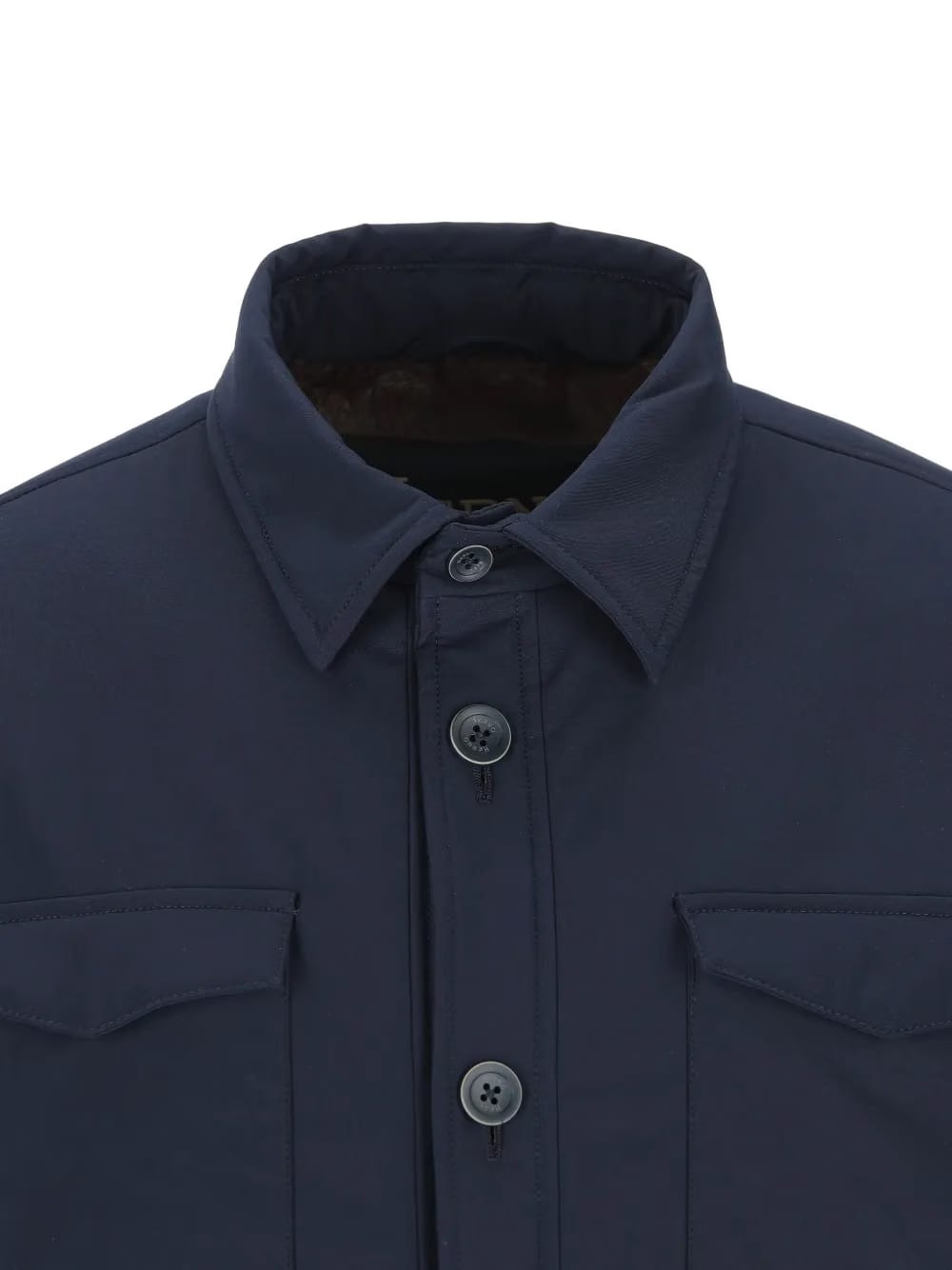 flap-pocket buttoned overshirt